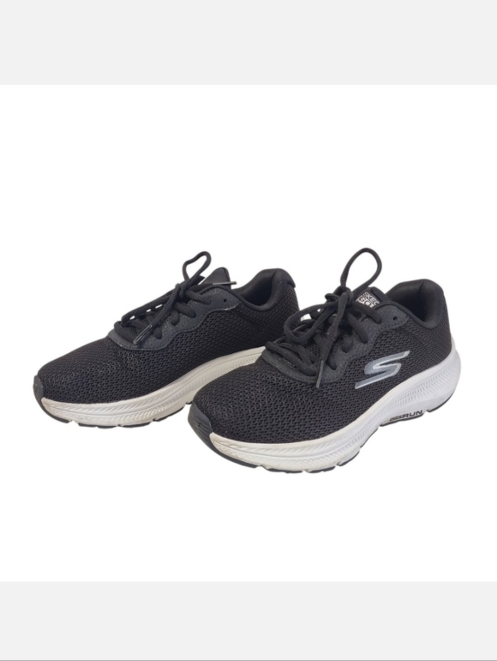 Skechers GO RUN Consistent Wide On Black White Sneakers 128605 Women’s Size 6